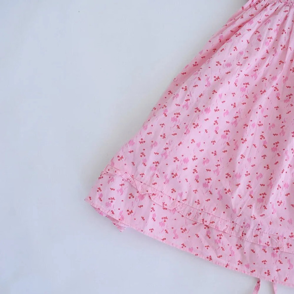 Free People Gabby  Mini Pink Cherry Spaghetti Strap Mini Cotton Dress S - Picture 7 of 11